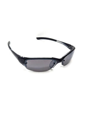 Vintage Style Wrap Around Black Polarized Sunglasses F145FM TAIWAN